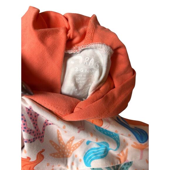 RAGS Little Mermaid Hooded Romper 3-6 Months Disney New With Tags - Picture 5 of 5